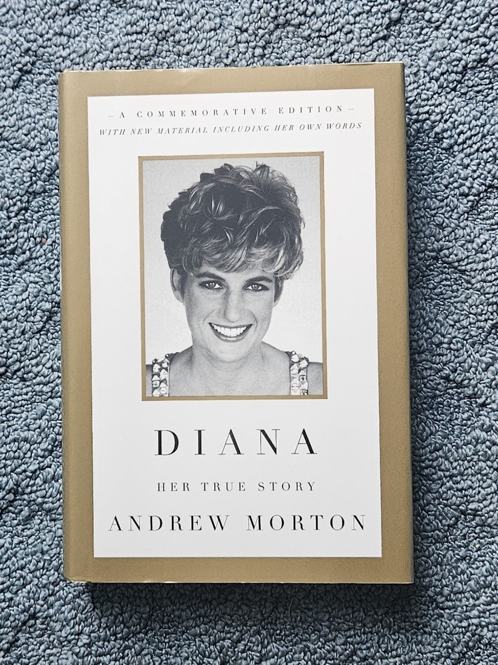 Gold and White Hardcover Book - Diana: Her True Story by Andrew Morton
